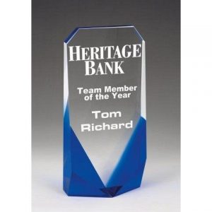 Optical Crystal Blue Ice Award