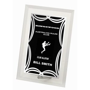 Glass Plaque with Black Plate