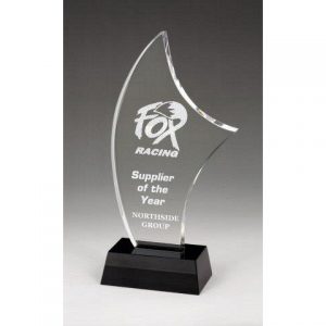 Optical Crystal Award On Black Base