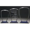 Glass Clear/Blue Shield Trophy