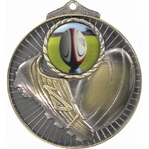 Rugby Medal Gold with 25mm Centre