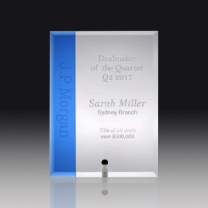 Blue & Clear Inspire Plaque