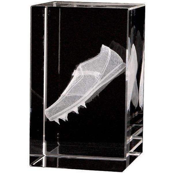 Athletics Crystal Block Award 80mm
