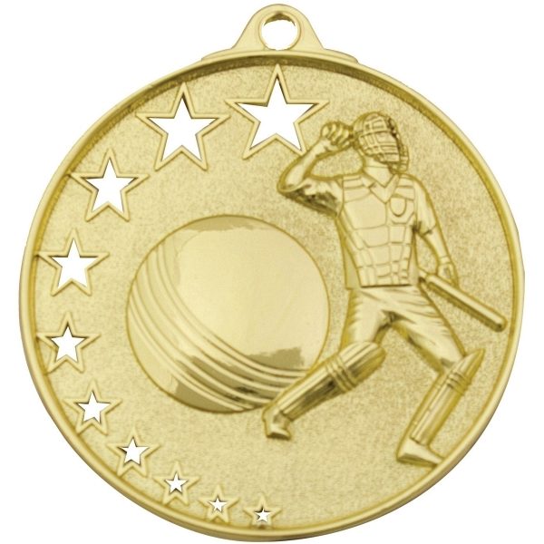 Cricket Stars Medal Gold