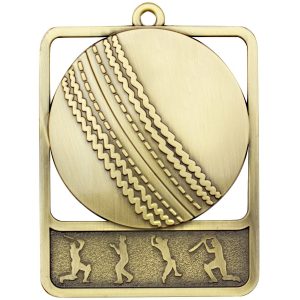 Cricket Medal Rosetta Gold