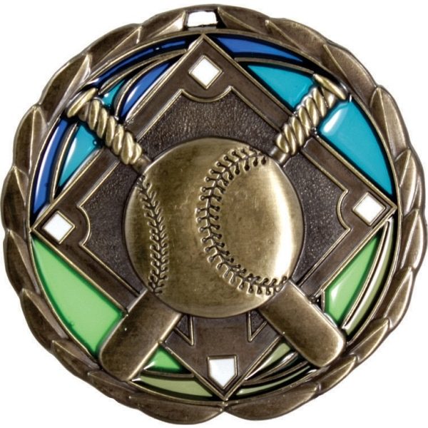 Baseball Stained Glass Gold