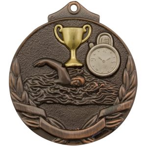 Swim Two Tone Medal Gold
