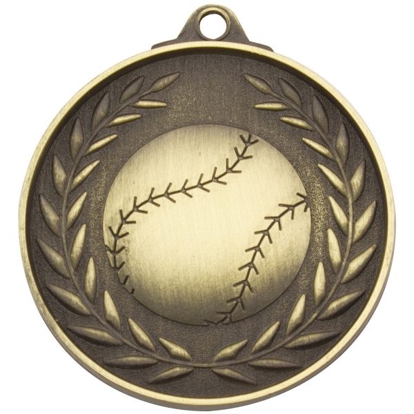 Baseball Wreath - Antique Gold